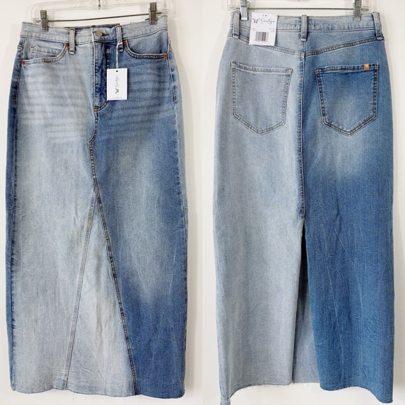 Jessica Simpson Denim Maxi Skirt Size 4 - Picture 10 of 10
